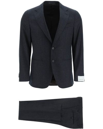 Caruso 'aida' Wool Suit - Black