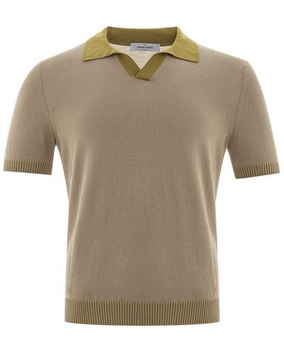 Gran Sasso Cotton Polo Shirt - Multicolour