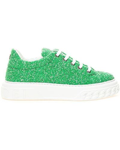 Casadei Leather Trainer - Green