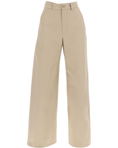 MM6 by Maison Martin Margiela Cotton Gabardine Pants - Natural