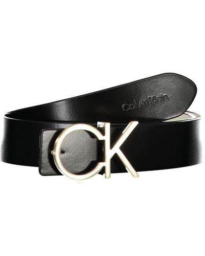 Calvin Klein Reversible And Leather Belt - Black