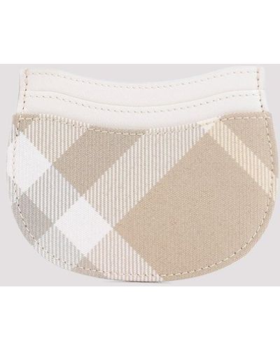 Burberry Beige Check Rocking Polyester Credit Card Case - Multicolour