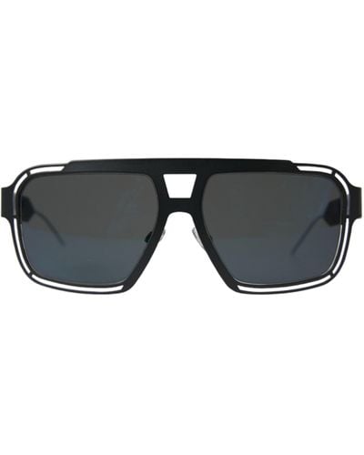 Dolce & Gabbana Elegant Full Rim Designer Sunglasses - Black