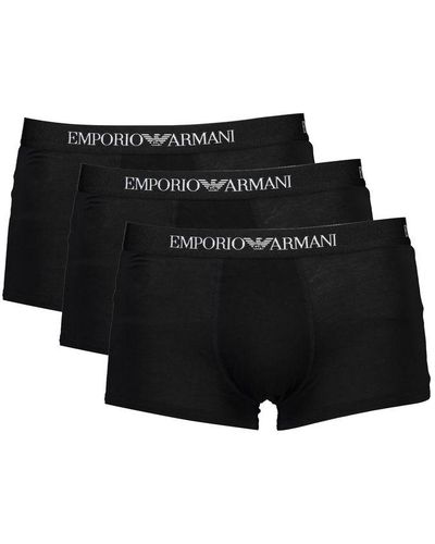 Emporio Armani Black Cotton Underwear
