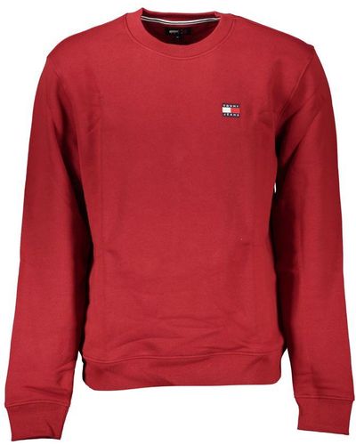 Tommy Hilfiger Chic Crew Neck Fleece Sweatshirt - Red