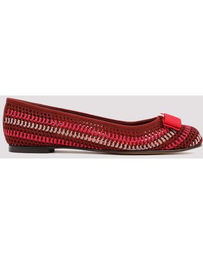 Ferragamo Pink Varina Shoes - Red