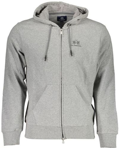 La Martina Elegant Hooded Sweatshirt For - Grey