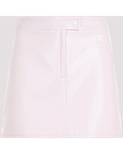 Courreges Pale Pink Vinyl Mini Skirt