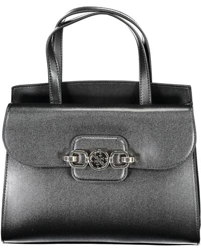 Guess Elegant Black Handbag With Versatile Straps