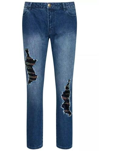 Twin Set Blue Cotton Jeans & Pant