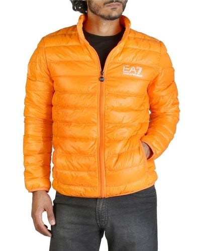 EA7 Orange Quilted Jacket