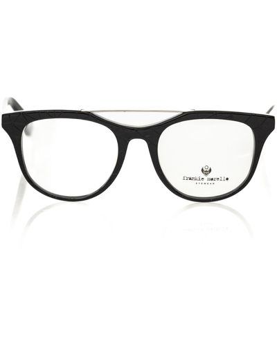 Frankie Morello Geometric Chic Wayfarer Eyeglasses - Black