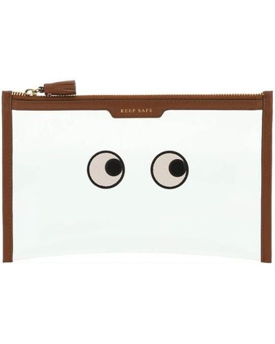 Anya Hindmarch Eyes Keep Safe Pouch - White