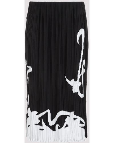 Lanvin Black Pleated Long Skirt