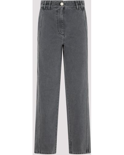 Patou Anthracite Cargo Cotton Trousers - Grey