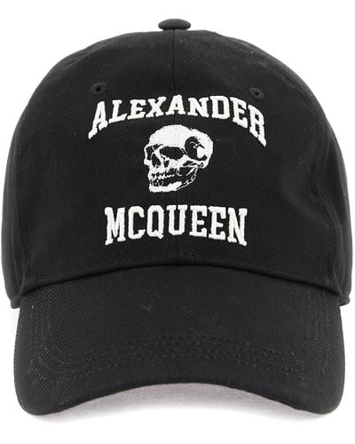 Alexander McQueen Embroidered Logo Baseball Cap - Black