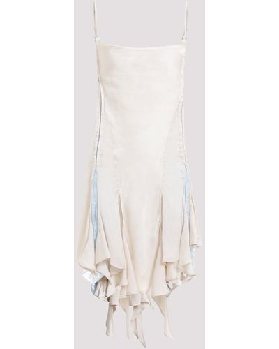 Y. Project Beige Hook And Eye Slip Dress - White