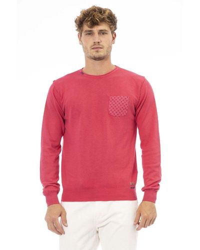 Baldinini Red Cotton Sweater