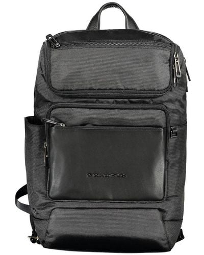 Piquadro Eco-Conscious Chic Urban Backpack - Black