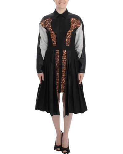 Kaale Suktae Multicolour Shirt Long Sleeve Dress - Black