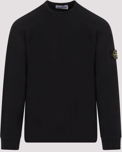 Stone Island Black Cotton Sweatshirt