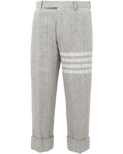 Thom Browne Grey Tweed Trousers