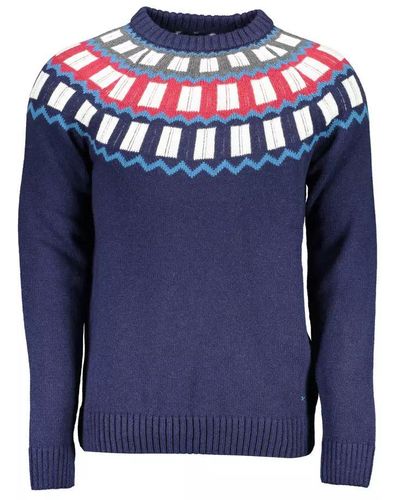 GANT Fairisle Blended Sweater Slim Fit Blue Large