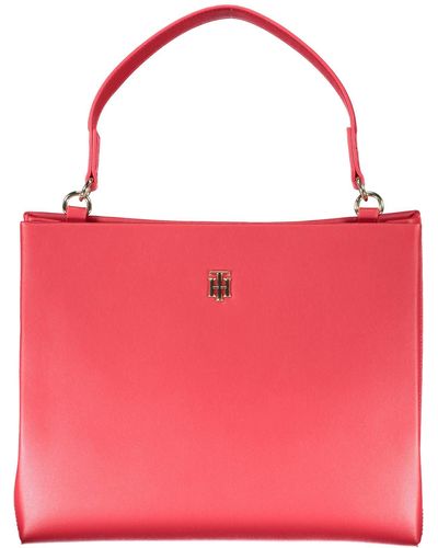 Tommy Hilfiger Red Polyurethane Handbag - Pink