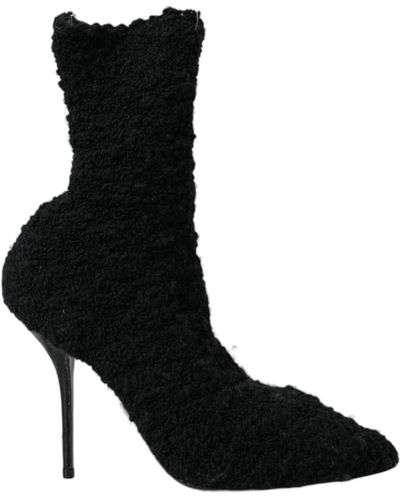 Dolce & Gabbana Black Stiletto Heels Mid Calf Boots main image 1
