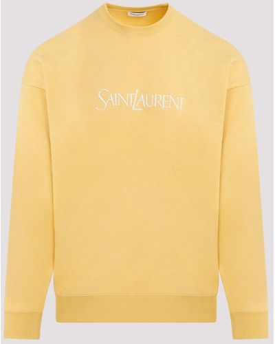 Saint Laurent Yellow Cotton Hoodie