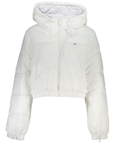 Tommy Hilfiger Elegant Hooded Jacket - White