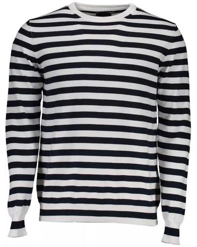 MARCIANO BY GUESS White Cotton Sweater - Blue