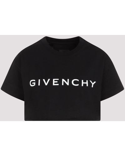 Givenchy Black Cotton Cropped T