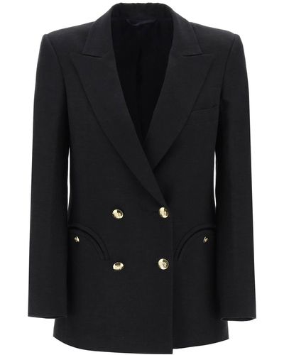 Blazé Milano Everyday Rox Star Double Breasted Blazer - Black