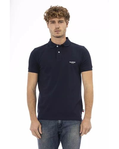 Baldinini Blue Cotton Polo Shirt