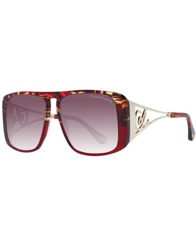 Christian Lacroix Red Sunglasses - Brown