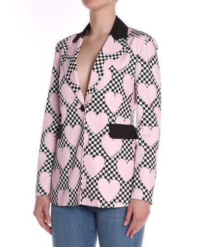Love Moschino Chic Jacket With Contrasting Detail - Multicolour