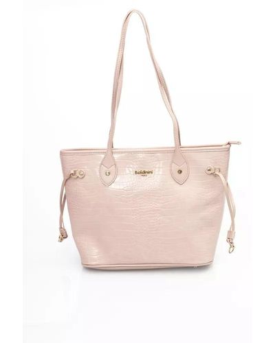 Baldinini Elegant Shoulder Bag With Golden Accents - Pink