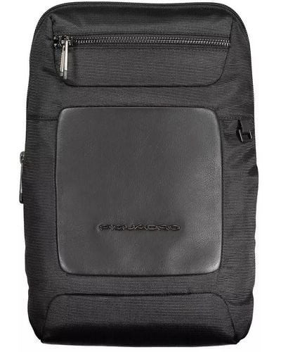 Piquadro Eco-conscious Sleek Shoulder Bag - Black