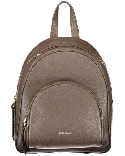 Coccinelle Leather Backpack - Brown