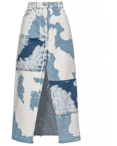 Pinko Elegant Skirt With Sequin Details - Blue