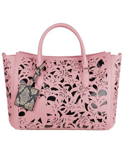 Baldinini Pink Leather Di Calfskin Handbag