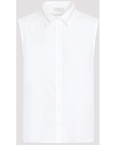 Peserico White Ss Cotton Shirt