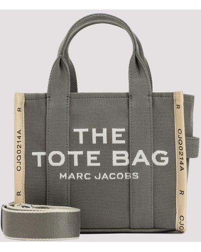 Marc Jacobs Bronze Green Cotton The Mini Tote Bag - Grey