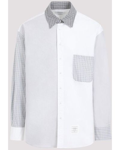 Thom Browne White Cotton Funmix Oversized Long Sleeve Shirt