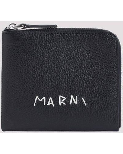 Marni Black Calf Leather Wallet