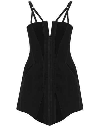 Dion Lee Fork Nylon Mini Dress - Black