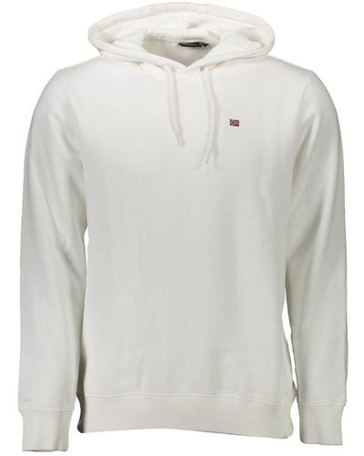 Napapijri White Cotton Sweater - Gray