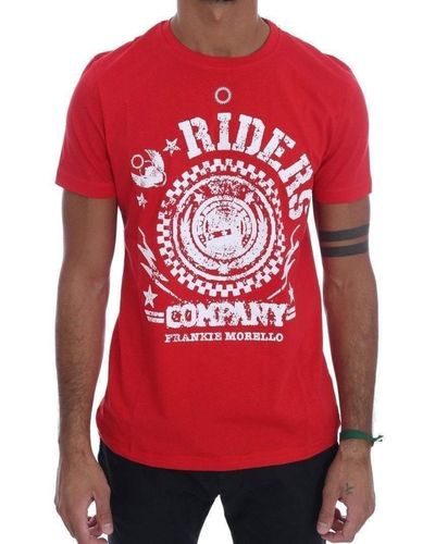 Frankie Morello Cotton Crewneck T - Red