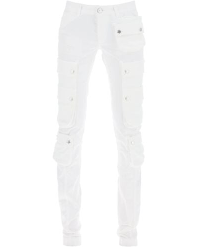 DSquared² Trumpet Cargo Pants For - White